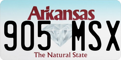 AR license plate 905MSX