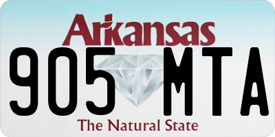 AR license plate 905MTA