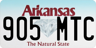 AR license plate 905MTC