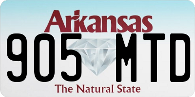 AR license plate 905MTD