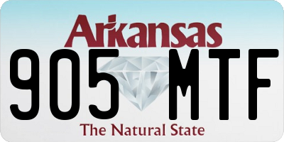 AR license plate 905MTF