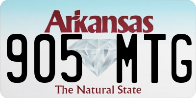 AR license plate 905MTG