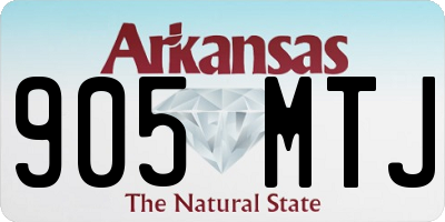 AR license plate 905MTJ