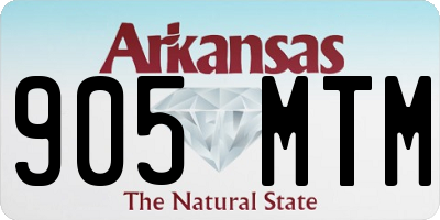 AR license plate 905MTM