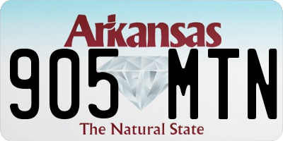 AR license plate 905MTN