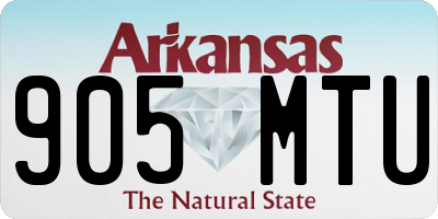 AR license plate 905MTU