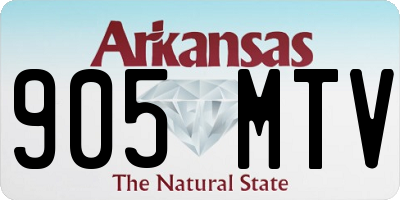 AR license plate 905MTV