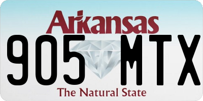 AR license plate 905MTX