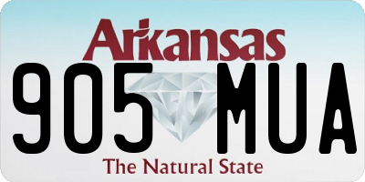AR license plate 905MUA