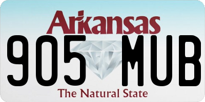 AR license plate 905MUB