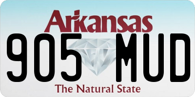 AR license plate 905MUD