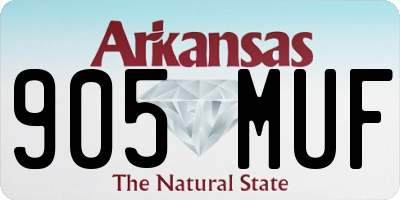 AR license plate 905MUF
