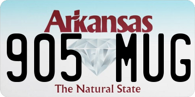 AR license plate 905MUG