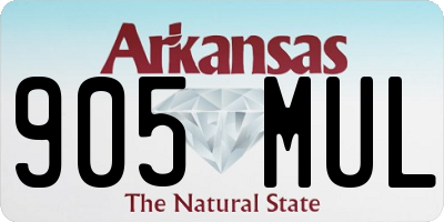 AR license plate 905MUL
