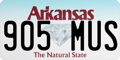 AR license plate 905MUS
