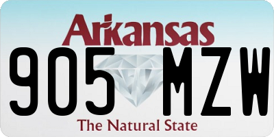 AR license plate 905MZW