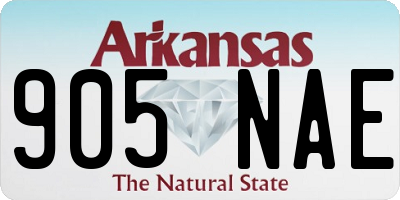 AR license plate 905NAE