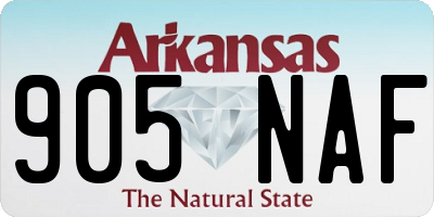 AR license plate 905NAF