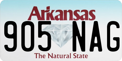 AR license plate 905NAG