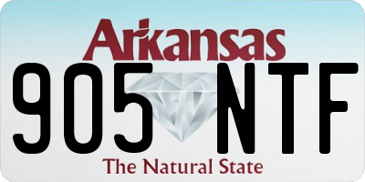 AR license plate 905NTF