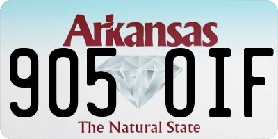 AR license plate 905OIF
