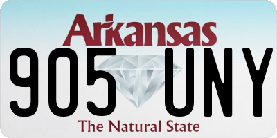 AR license plate 905UNY