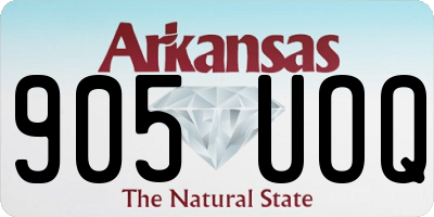 AR license plate 905UOQ