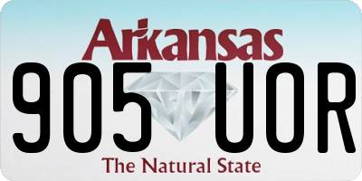 AR license plate 905UOR