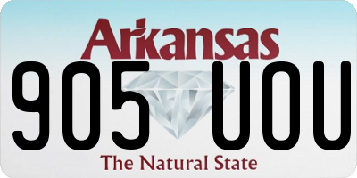 AR license plate 905UOU
