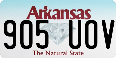 AR license plate 905UOV
