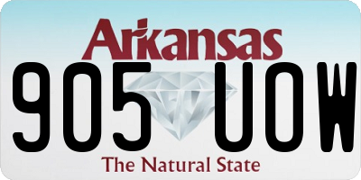 AR license plate 905UOW