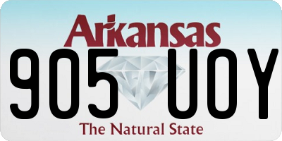 AR license plate 905UOY