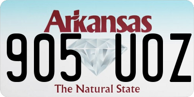 AR license plate 905UOZ