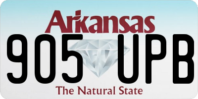 AR license plate 905UPB