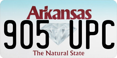 AR license plate 905UPC