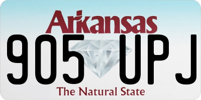 AR license plate 905UPJ