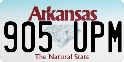 AR license plate 905UPM