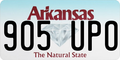 AR license plate 905UPO