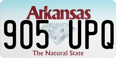 AR license plate 905UPQ