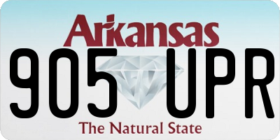 AR license plate 905UPR