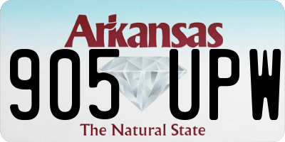 AR license plate 905UPW