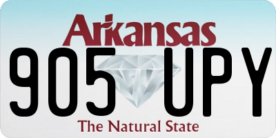 AR license plate 905UPY