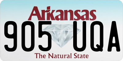 AR license plate 905UQA
