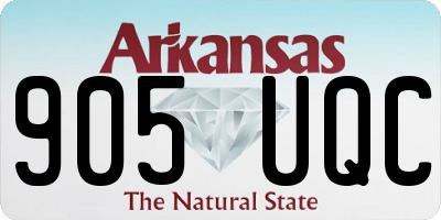 AR license plate 905UQC