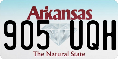 AR license plate 905UQH