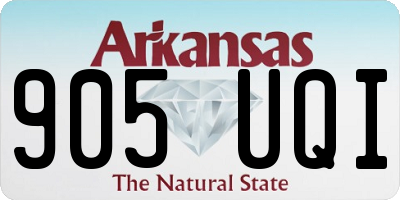 AR license plate 905UQI