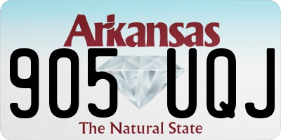 AR license plate 905UQJ