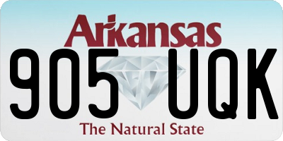 AR license plate 905UQK