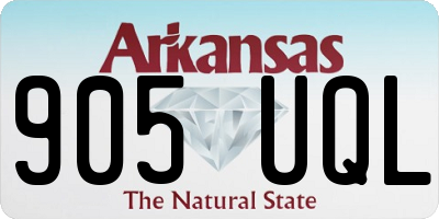 AR license plate 905UQL
