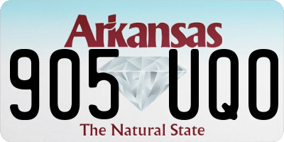 AR license plate 905UQO